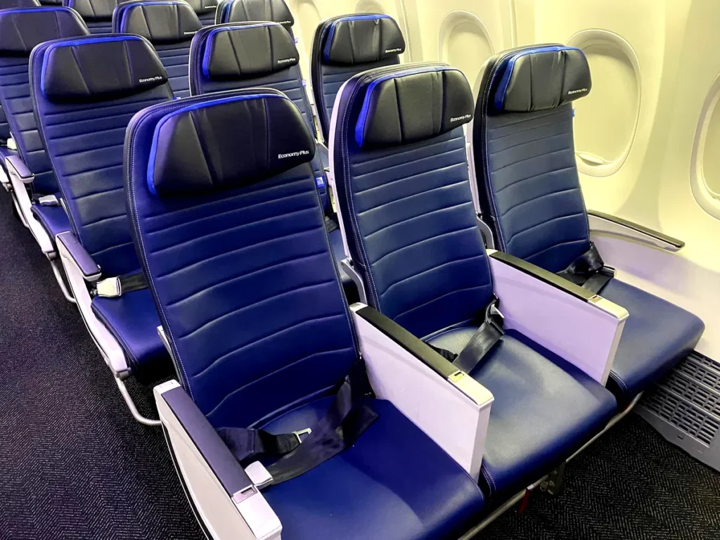 Economy Plus seats on United Airlines